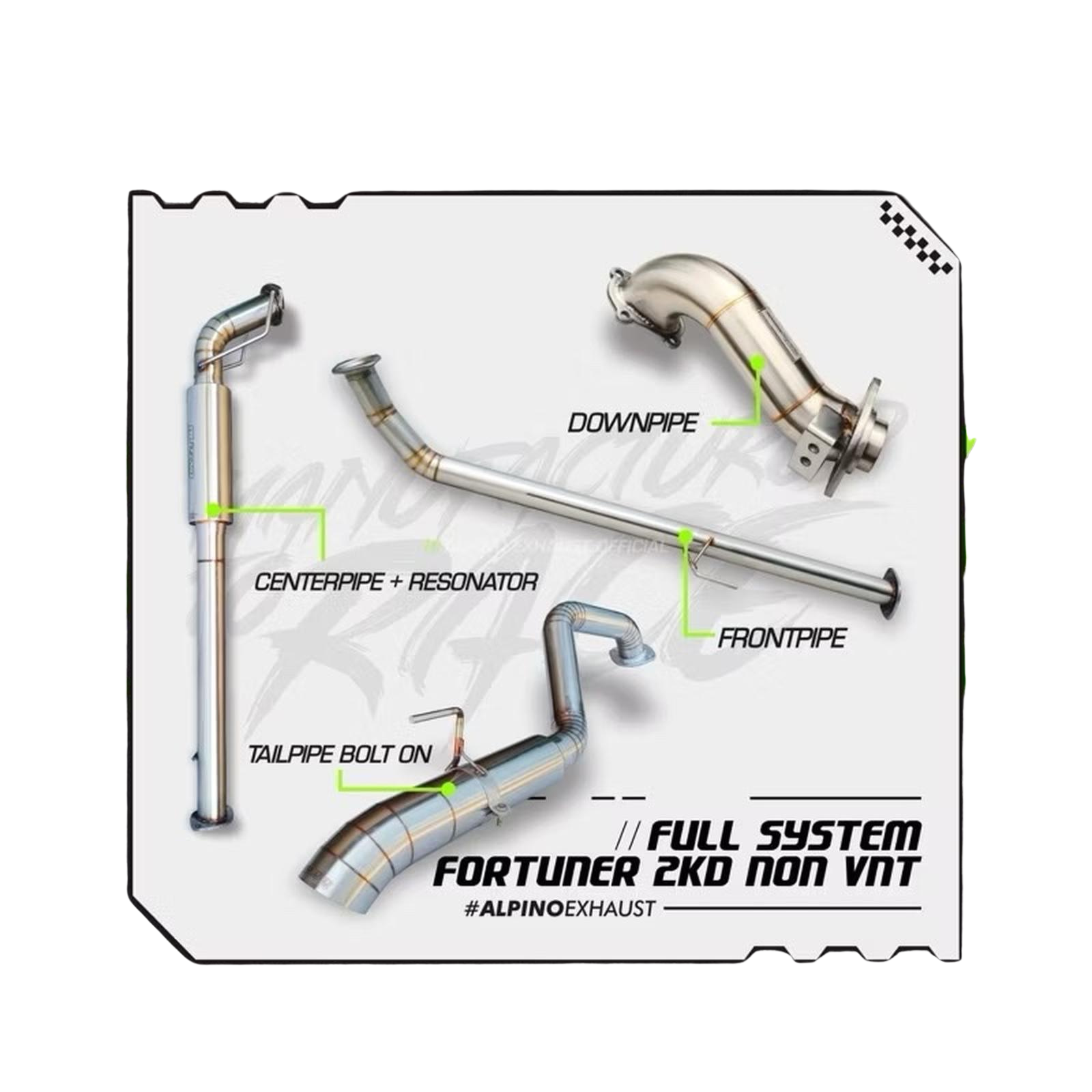 Alpino Full System Fortuner 2KD Non VNT - Polos, Full System